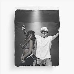 Morgan Wallen Tate McRae Crossover Fan Art Duvet Cover