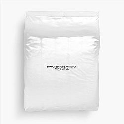 Supposed to be an adult but Tate McRae Quote Emotional Lyrics Duvet Cover
