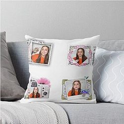 Tate McRae Stamp Edit Sticker Pack Throw Pillow