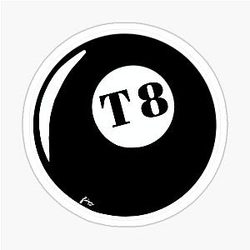 T8 Ball Tate McRae inspired Sticker