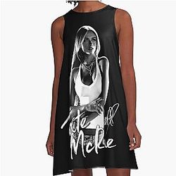 Tate McRae retro A-Line Dress