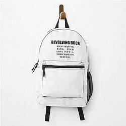 Revolving door and Tate McRae Quote Emotional lyrics Backpack
