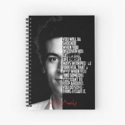 Black and white Ted Mosby How I Met Your Mother Quote Spiral Notebook