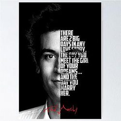Black and Ted Mosby How I Met Your Mother Poster