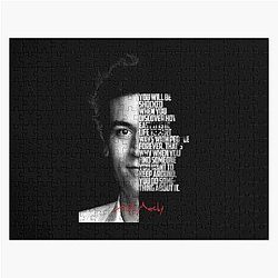 Black and white Ted Mosby How I Met Your Mother Quote Jigsaw Puzzle