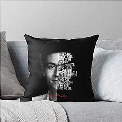 Black and white Ted Mosby from How I Met Your Mother Quote Throw Pillow