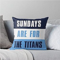 Sundays for the Titans Tennessee Titans Throw Pillow