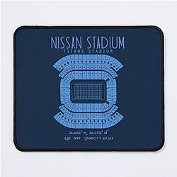 Tennessee Titans Nissan Stadium Poster Print Mouse Pad