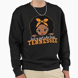 Vintage Black Girls Tennessee Game Day Dog Mascot Pullover Sweatshirt