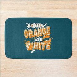 I Bleed Orange and White Tennessee Bath Mat