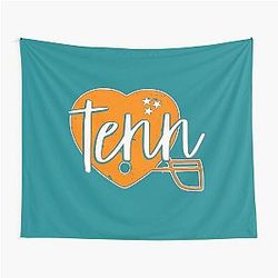 Tennessee Heart Football Helmet Tapestry