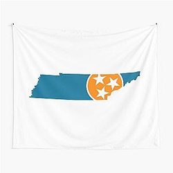 Tennessee Tri Star Lady Blue Orange Tapestry