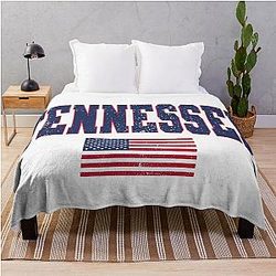 Retro Tennessee Shirt, Tennessee Gift for Women, Home State Sweatshirt, Christmas Gift for Her, USA Patriotic Throw Blanket