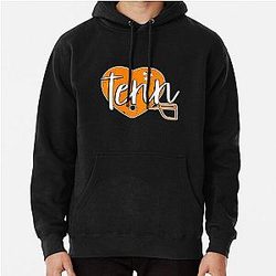 Tennessee Heart Football Helmet Pullover Hoodie