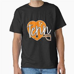 Tennessee Heart Football Helmet Classic T-Shirt