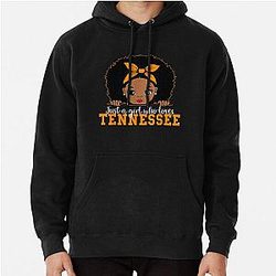 Vintage Black Girl Tennessee Game Day Dog Mascot Hoodie Pullover