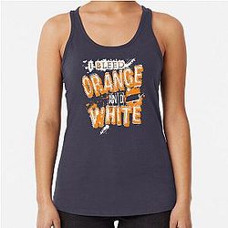 I Bleed Tennessee Orange and White Racerback Tank Top