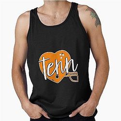 Tennessee Heart Football Helmet Tank Top