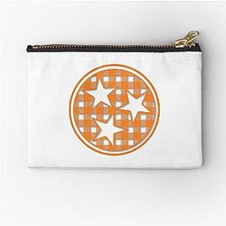 Tennessee Gingham Tristar Zipper Pouch