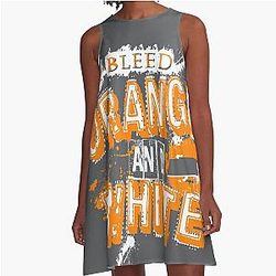 I Bleed Orange and White Tennessee Dress