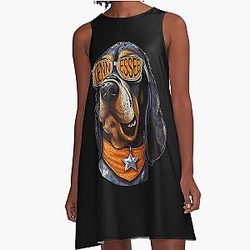 Tennessee Game Day Dog A-Line Dress