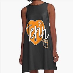 Tennessee Football Helmet A Line Dress