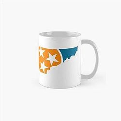 Tennessee Tri Star Lady Blue and Orange Classic Mug