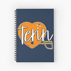 Tennessee Heart Football Helmet Notebook