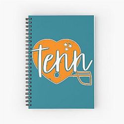 Tennessee Heart Football Helmet Notebook