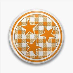 Orange Buffalo Plaid Pin Tennessee-Shirt TriStar