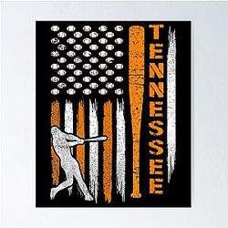 Vintage Tennessee Game Day Dog Baseball Poster
