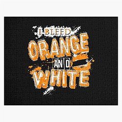 I Bleed White and Orange Tennessee Jigsaw Puzzle