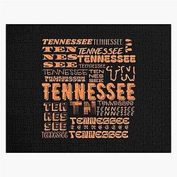 Black and orange Tennessee print Jigsaw Puzzle