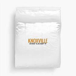 Knoxville, Tennessee with Coordinates Duvet Cover