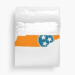 Tennessee Tri Star Lady Blue Duvet Cover