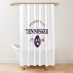Tennessee State Pride Flag Native Volunteer Shower Curtain