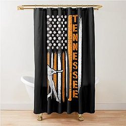 Vintage Tennessee Game Day Dog Baseball Shower Curtain