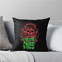 Extreme Noise Terror Band Throw Pillow