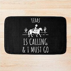 Texas is calling and must go print bath mat