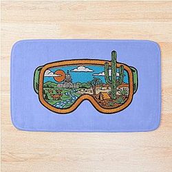 Texas Pride Southwestern Travel Art Embroidered Bath Mat