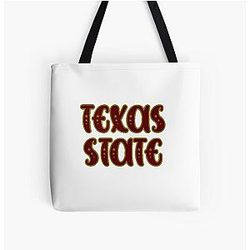 Texas State Bubble Star All Over Print Tote Bag