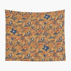 Texas Fabric Art Lone Star State Colors Tapestry