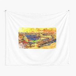 Darrell K Royal-Texas Memorial Stadium in Austin at sunset Tapestry