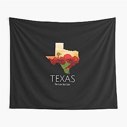 Texas is the Lone Star State with "The" Proud State Motto Tapestry
