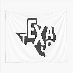 Texas State Design Abstract Texas Lettering Graphic Texas Gift Texas Map Tapestry