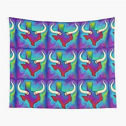 Colorful Texas Map Tapestry