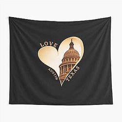 Love and Austin Texas Tapestry