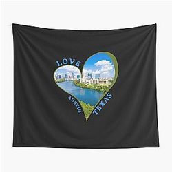 Love in Austin Texas Tapestry