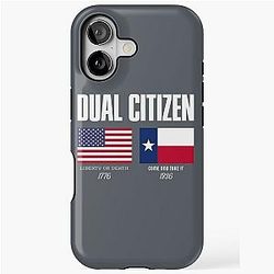Dual Citizen Texas Independence War Liberty Vintage iPhone Tough Case