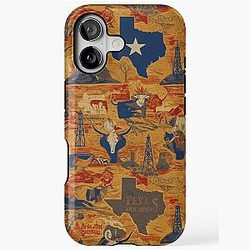Texas Fabric Art: Lone Star State Colors iPhone Tough Case